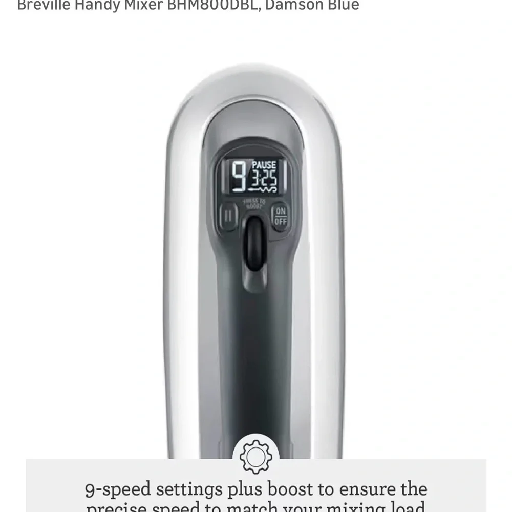 Like New Breville Hand Mixer in Damson Blue— Used Twice - Picture 3 of 10